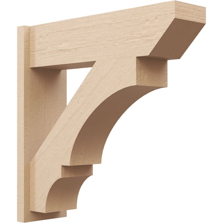 Ekena Millwork 7 1/2-in W x 26-in D x 26-in H Balboa Slat Rough Cedar Woodgrain TimberThane Outlooker, Primed Tan OUTUR075X26X26BOA24RCPR
